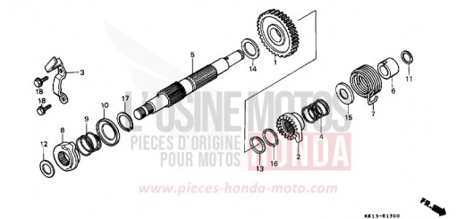 AXE DE KICKSTARTER XR250RF de 1985